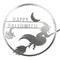 17" Silver Flying Witch Happy Halloween Wall Sign